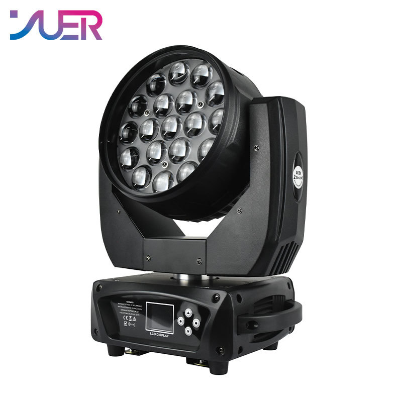 YUER LED 19x15W RGBW 4IN1 Moving Head Zoom Light For Disco Beam Lights DJ Party Stage Lighting Commercial Lights