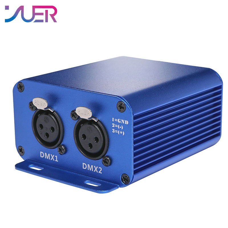 YUER ArtNet-DMX 2 two-way ArtNet DMX bidirectional converter 2 female 3PIN XLR IN/OUT signal conversion Ethernet cable