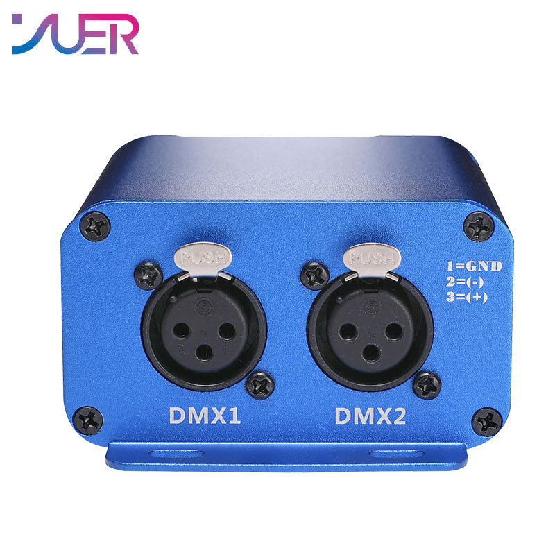 YUER ArtNet-DMX 2 two-way ArtNet DMX bidirectional converter 2 female 3PIN XLR IN/OUT signal conversion Ethernet cable