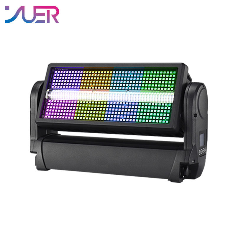 YUER Ip65 Waterproof Moving Head Strobe Light 480X0.5W RGB 3 in 1 LEDs Strobe Stage Effect Light Wireless DMX Wash Flood for DJ Disco