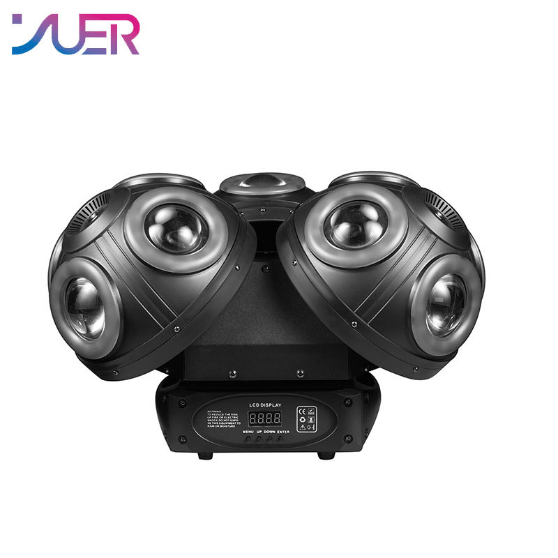 YUER LED Beam 3Heads Moving Head 12x10W LED RGBW With RG Laser Pixel 3in1 Effect Stage Lighting Dj Disco Party KTV Club Indoor Lamp