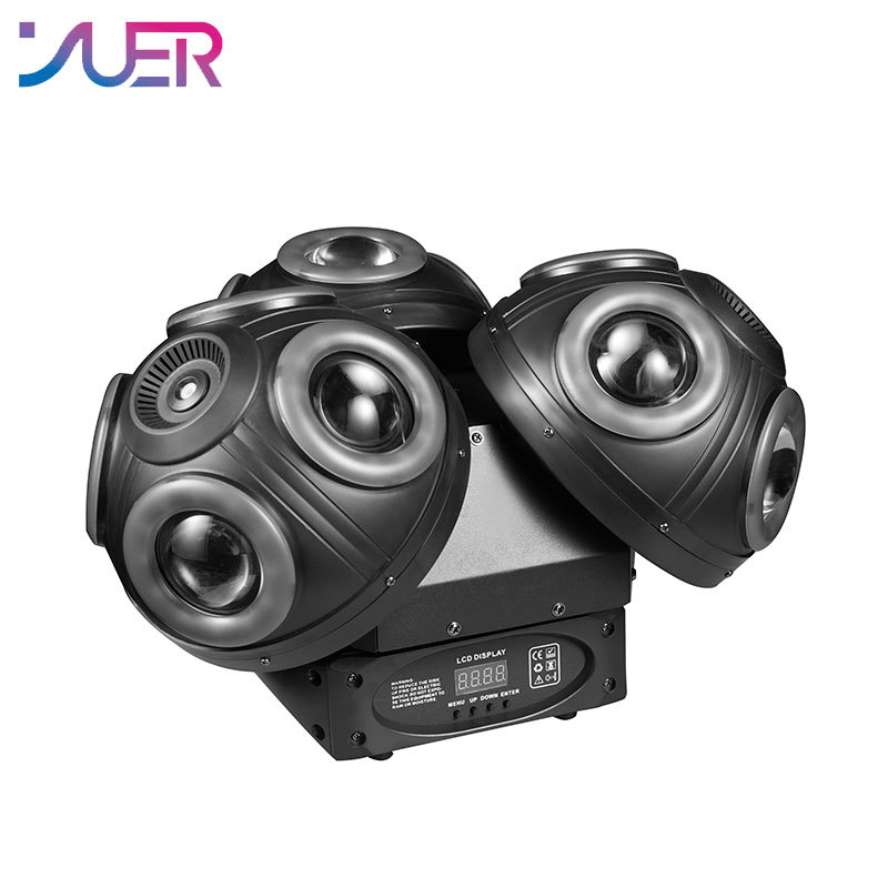 YUER LED Beam 3Heads Moving Head 12x10W LED RGBW With RG Laser Pixel 3in1 Effect Stage Lighting Dj Disco Party KTV Club Indoor Lamp