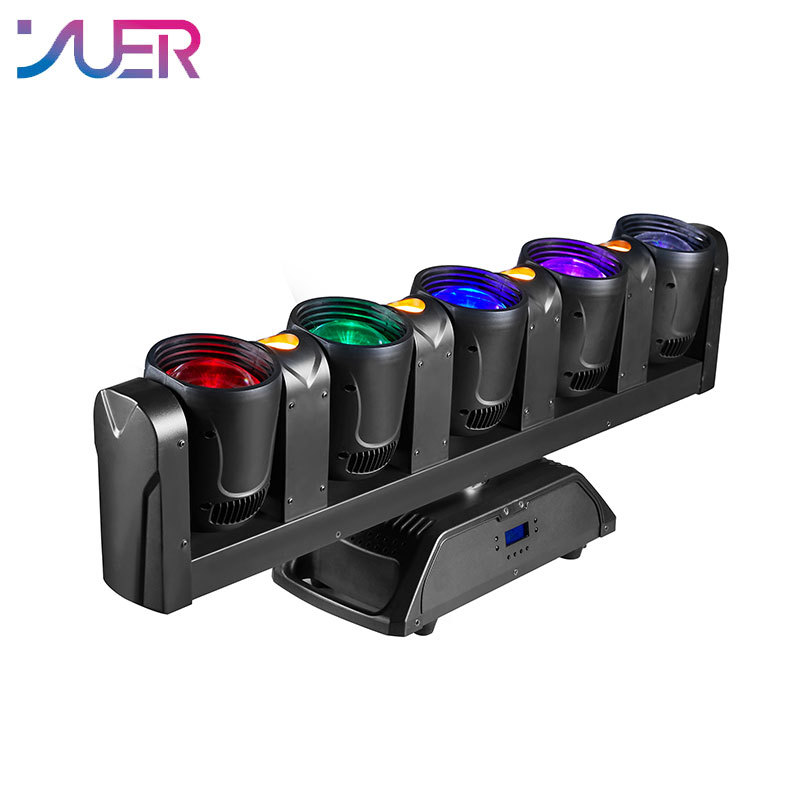 YUER 5x80W RGBW + 4x10W Golden Beam Moving Head Light DMX512 Control for DJ Disoc Stage Lighting Show Party Club Park Indoor Bar