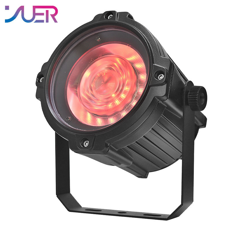 YUER IP65 water proof LED Par Light 2700k/5700K dual color temperature pixel control 1pcs 50W golden light+18X0.5SMD 5050 RGB3 in 1