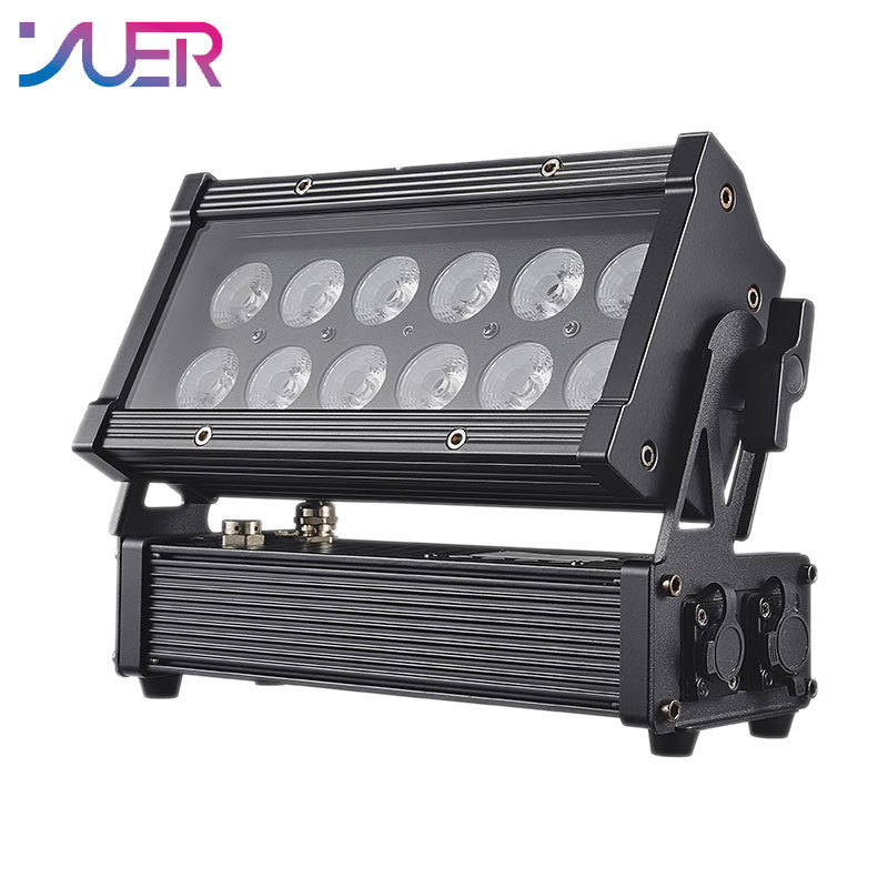 YUER IP65 Waterproof LED Par Light 12x10w RGBW 4in1 /12x18W RGBWA UV 6in1 DMX512 Control for Party Wedding DJ Disco