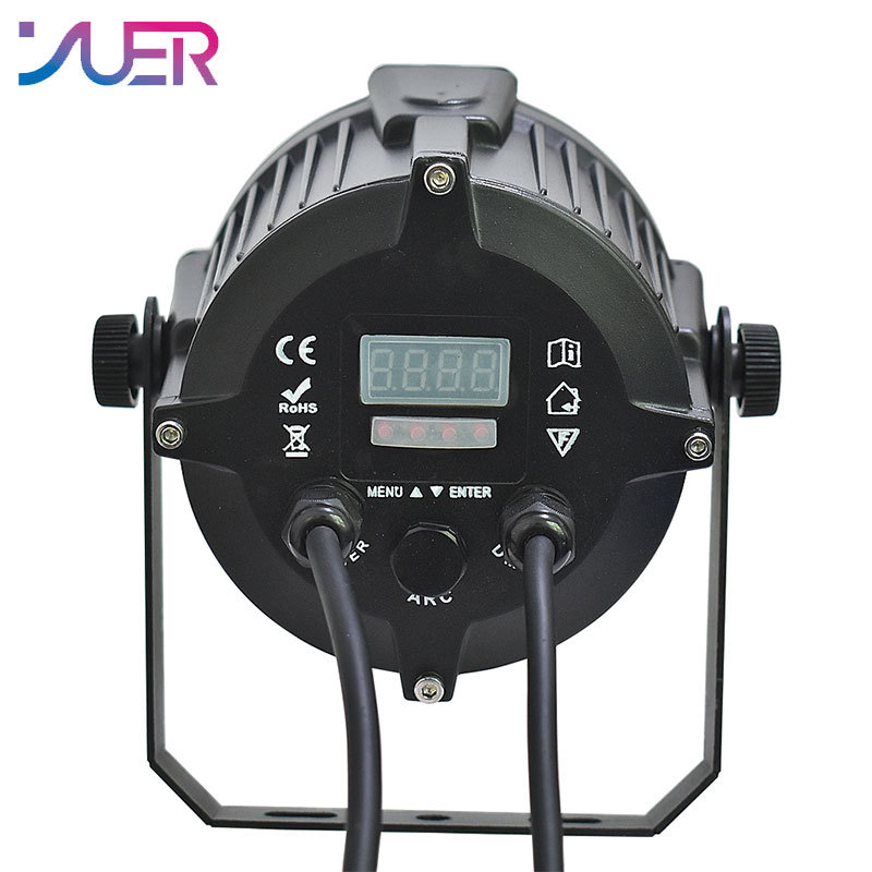 YUER IP65 water proof LED Par Light 2700k/5700K dual color temperature pixel control 1pcs 50W golden light+18X0.5SMD 5050 RGB3 in 1