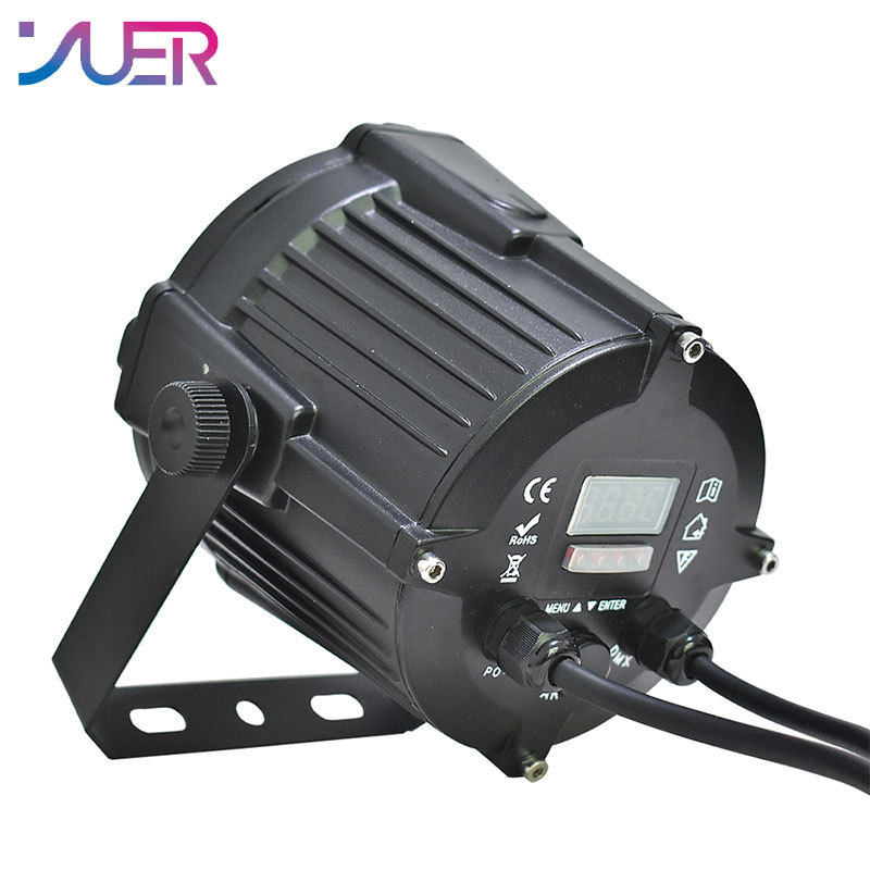 YUER IP65 water proof LED Par Light 2700k/5700K dual color temperature pixel control 1pcs 50W golden light+18X0.5SMD 5050 RGB3 in 1