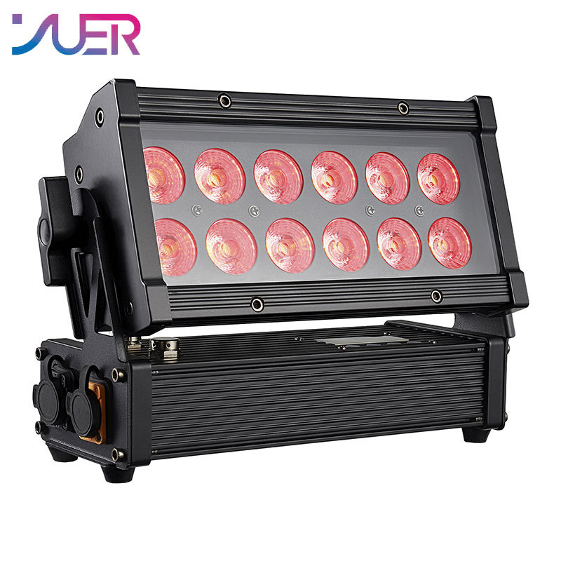 YUER IP65 Waterproof LED Par Light 12x10w RGBW 4in1 /12x18W RGBWA UV 6in1 DMX512 Control for Party Wedding DJ Disco