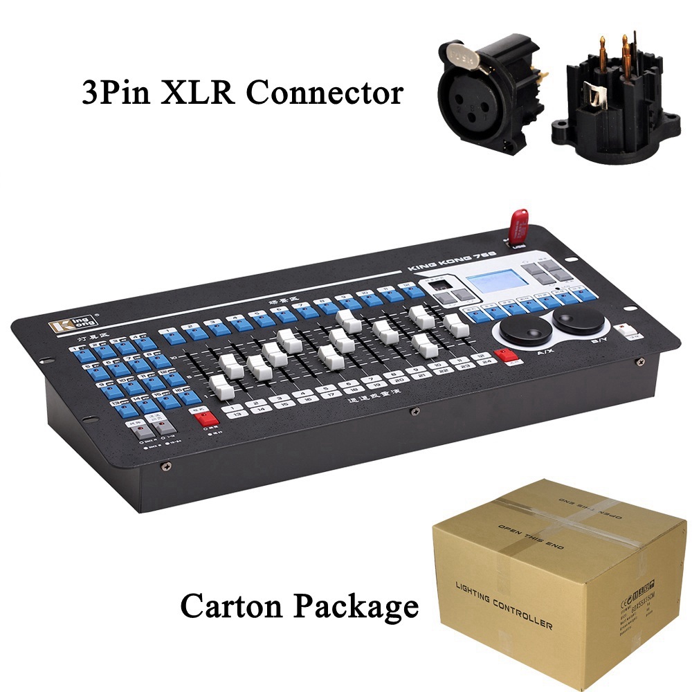 YUER Kingkong KK768 Professional DMX Controller 768 DMX Channels Built-in 135 Graphics Stage Lighting 512 DMX Console Dj Equipments