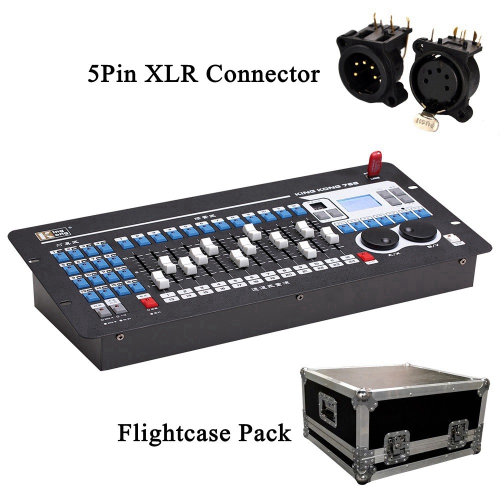 YUER Kingkong KK768 Professional DMX Controller 768 DMX Channels Built-in 135 Graphics Stage Lighting 512 DMX Console Dj Equipments