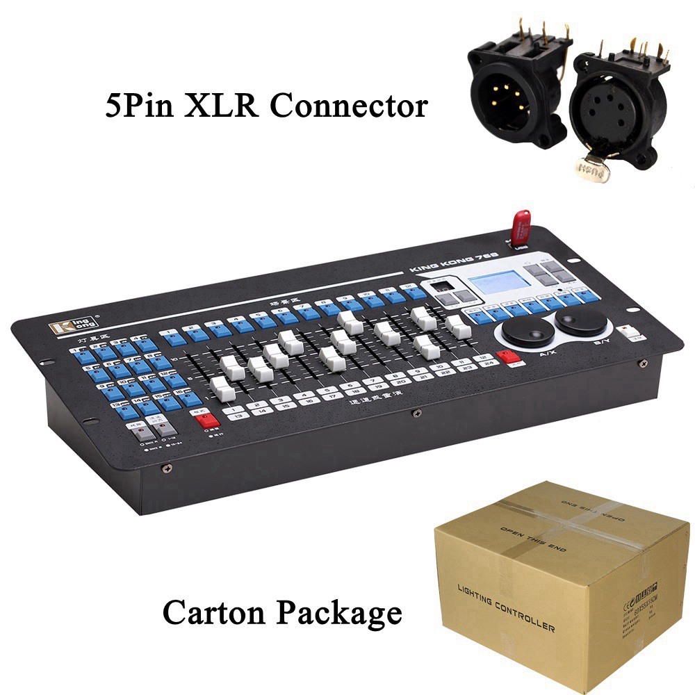 YUER Kingkong KK768 Professional DMX Controller 768 DMX Channels Built-in 135 Graphics Stage Lighting 512 DMX Console Dj Equipments