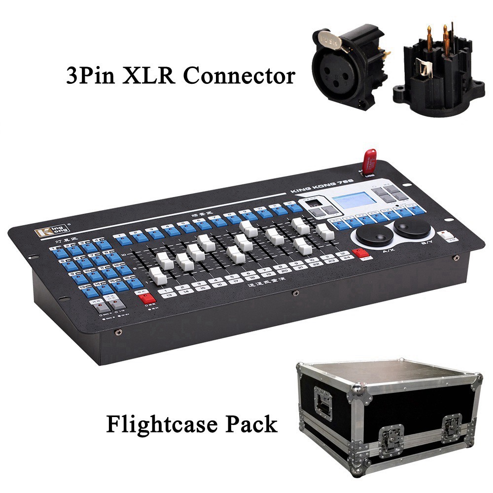 YUER Kingkong KK768 Professional DMX Controller 768 DMX Channels Built-in 135 Graphics Stage Lighting 512 DMX Console Dj Equipments