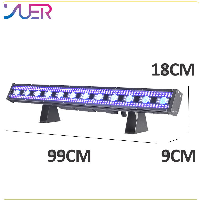 YUER IP65 waterproof wall washer 12X8W RGBW 4IN1 lamp beads and 48X1W white light + 288X1W RGBA 4IN1 lamp beads DMX control device suitable for disco DJ stage bar decoration