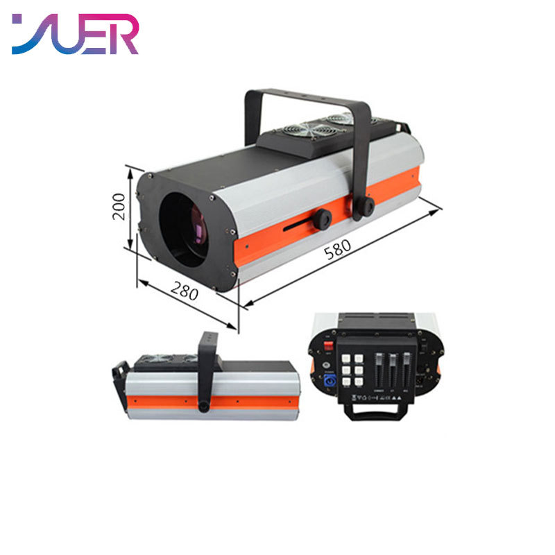 YUER 300W LED Follow Spot Light 5 Colors + White Light LED Follow Spot Tracker with Flying Case Suitable for Wedding Theater DJ Party Performance