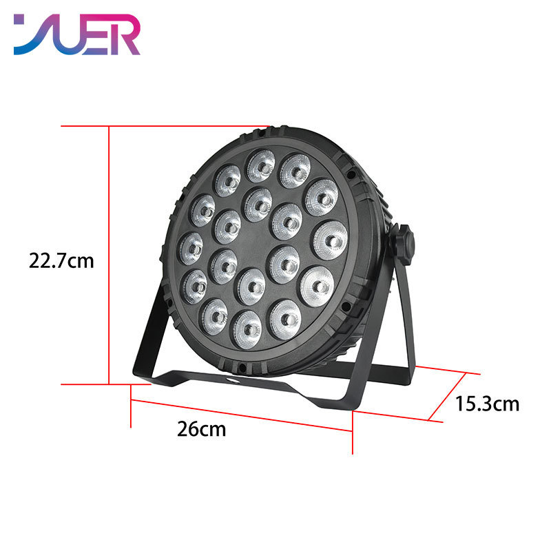 YUER 18X12W RGBW 4in1 LED Par Light With Aperture DMX512 Disco Light Professional Stage Bar Dj Equipment