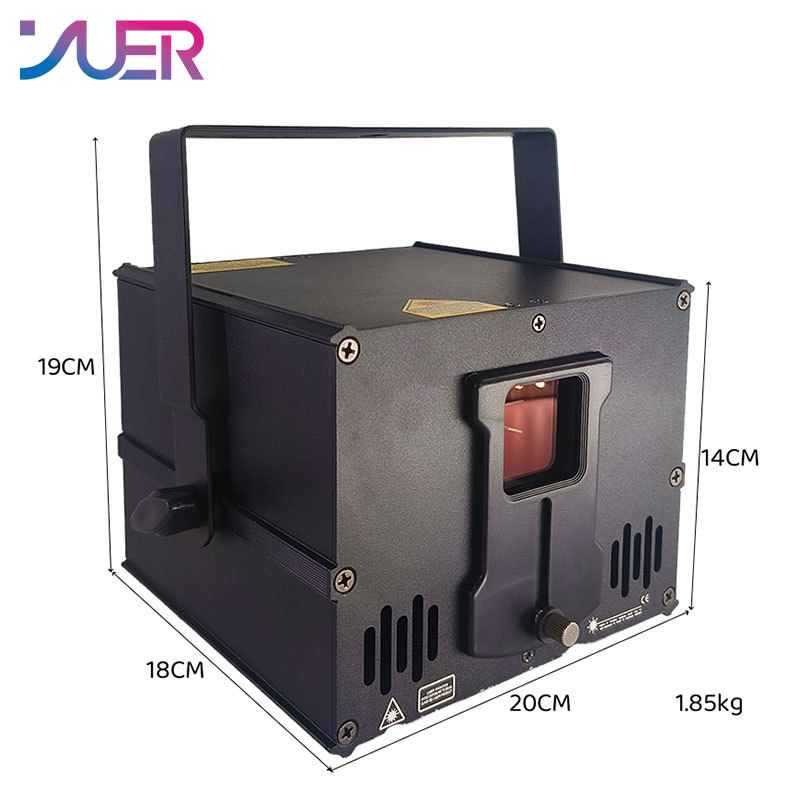 YUER With ILDA 2W Laser Light RGB Animation APP Control Remote Caontrol Beam Scanner Projector Stage Lights DMX DJ Disco Stage Effect