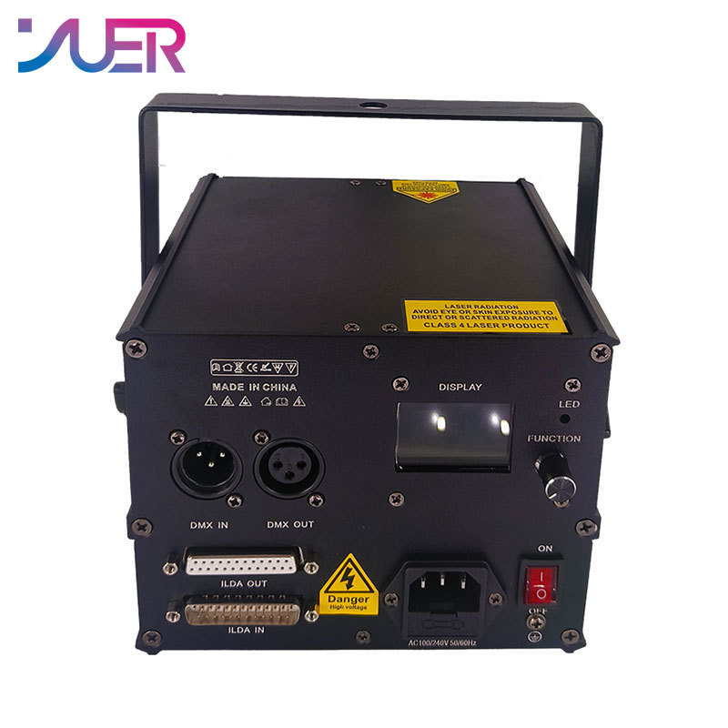 YUER With ILDA 2W Laser Light RGB Animation APP Control Remote Caontrol Beam Scanner Projector Stage Lights DMX DJ Disco Stage Effect