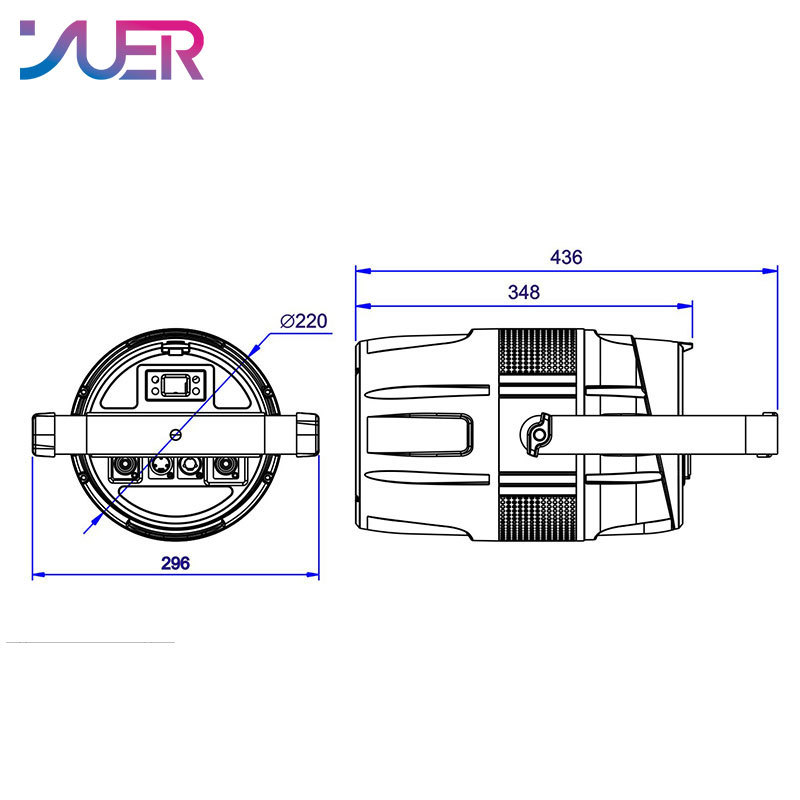 YUER 7X40W LED RGBW 4in1 Wash Beam Zoom Effect Par Lights Aluminum Case Strobe DMX Music Dj Disco Stage Chirstmas Background