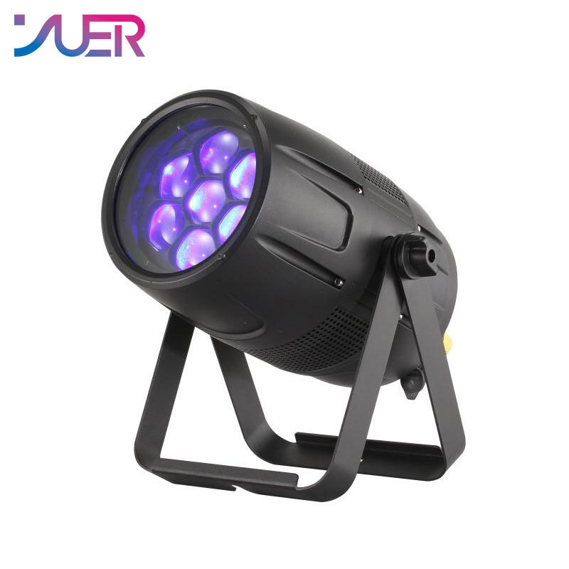 YUER 7X40W LED RGBW 4in1 Wash Beam Zoom Effect Par Lights Aluminum Case Strobe DMX Music Dj Disco Stage Chirstmas Background