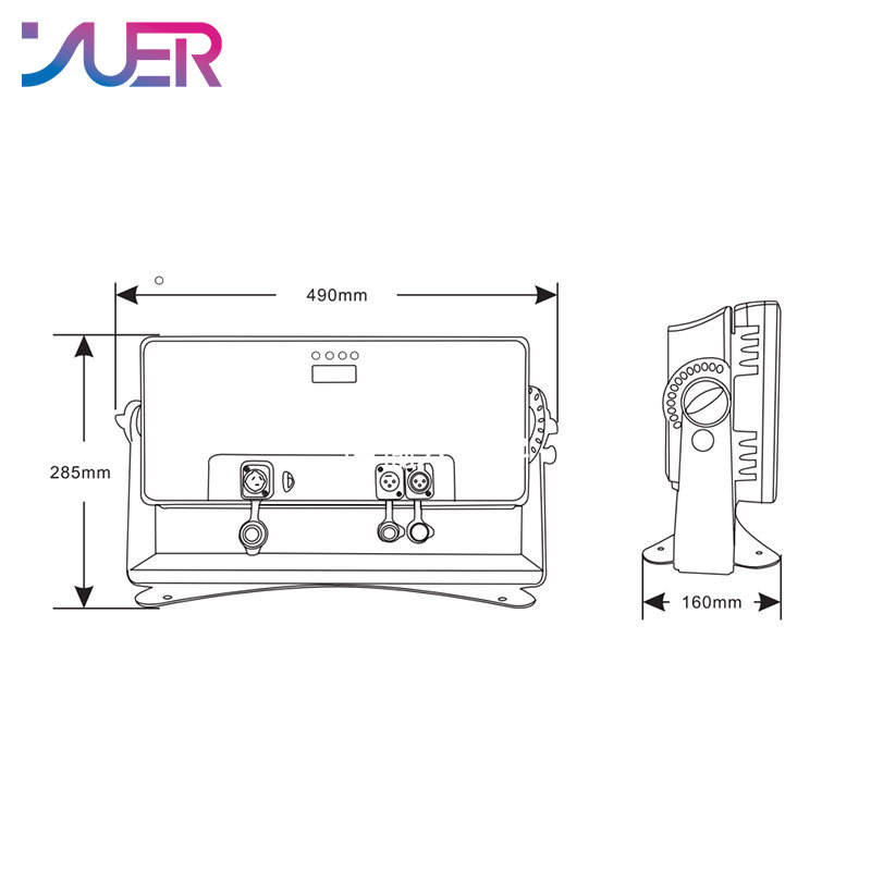 YUER IP65 Strobe Light RGBW 12+12 Segements Wash Effect Flash Dj Disco Gathering High Bright Flashing Stage Effect Lighting