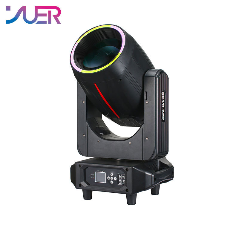 YUER 420W 19R Moving Head Beam Light With Atomization Zoom Gobo Ring Stage Lighting Rainbow 4 Prism 6+8+16+24 DMX For DJ Disco Bar