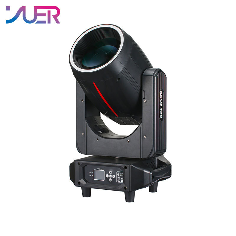 YUER 420W 19R Moving Head Beam Light With Atomization Zoom Gobo Ring Stage Lighting Rainbow 4 Prism 6+8+16+24 DMX For DJ Disco Bar