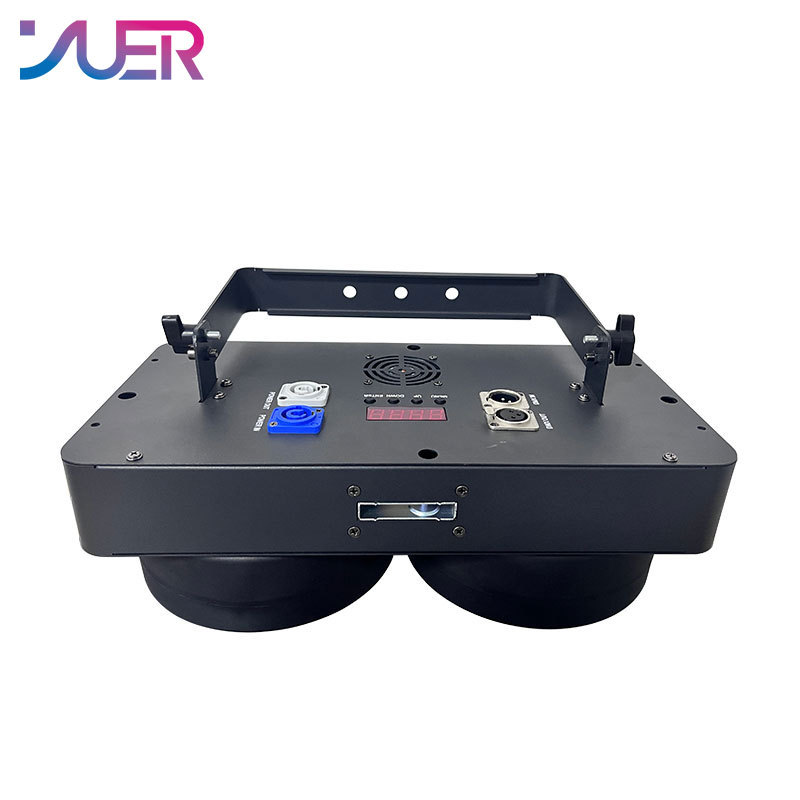 YUER 2x50W Gold + 128Pcs RGB 2 Eyes Retro Audience Lights With Aperture Matrix Light For DJ Party Stage Effect Lighting