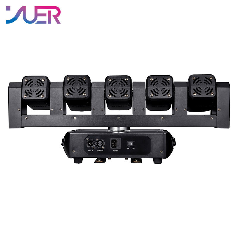 YUER 5x40W RGBW + 6x20W white Super Beam Strobe Moving Head Light DMX512 16CH Music Control For DJ Disoc Stage Lighting Show Party Club Park Indoor Bar