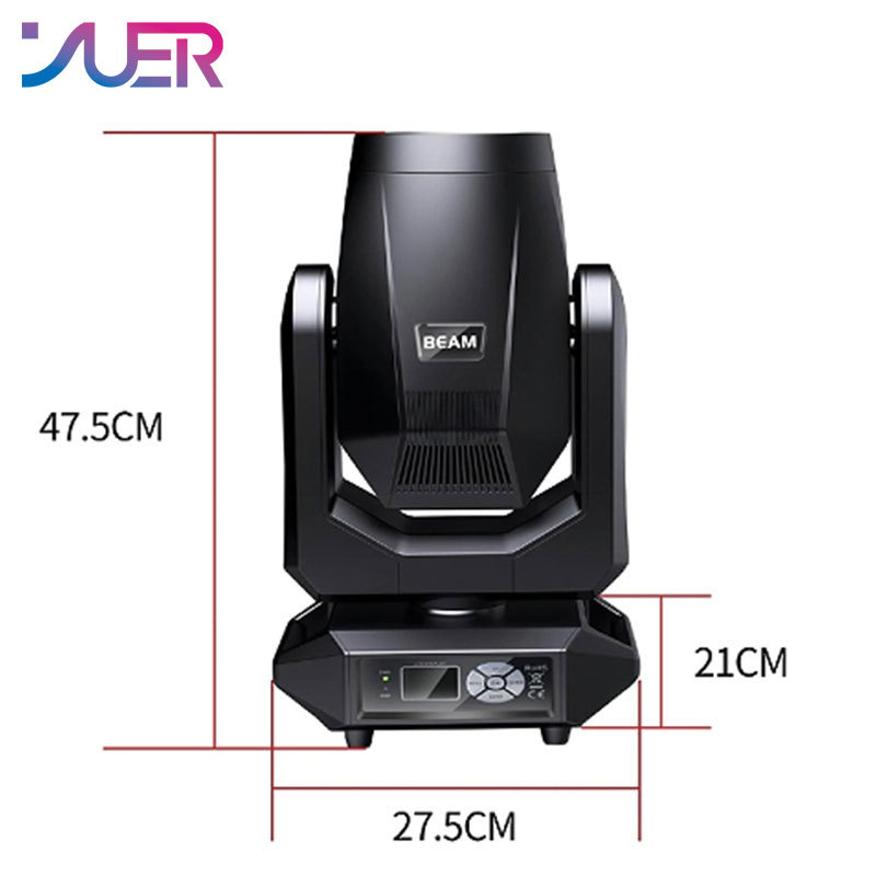 YUER 295W Moving Head Light Double Prism Stage Light With LED Aperture Effect for DJ Disco Party Christmas Bar Club Wedding