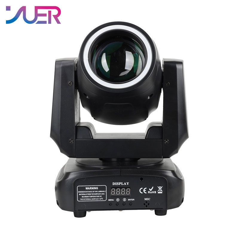 YUER™️Mini 150W Beam Moving Head Light With Aperture Spot Rainbow Effect 6+12 Prism Stage Lights DMX512 DJ Disco Party Stage Effect