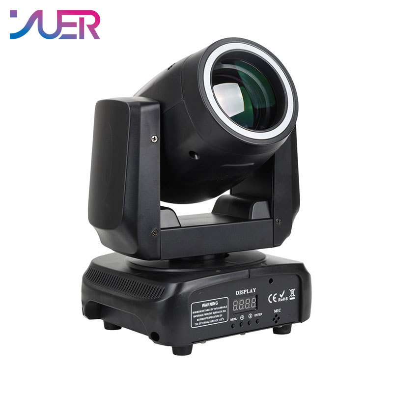 YUER™️Mini 150W Beam Moving Head Light With Aperture Spot Rainbow Effect 6+12 Prism Stage Lights DMX512 DJ Disco Party Stage Effect