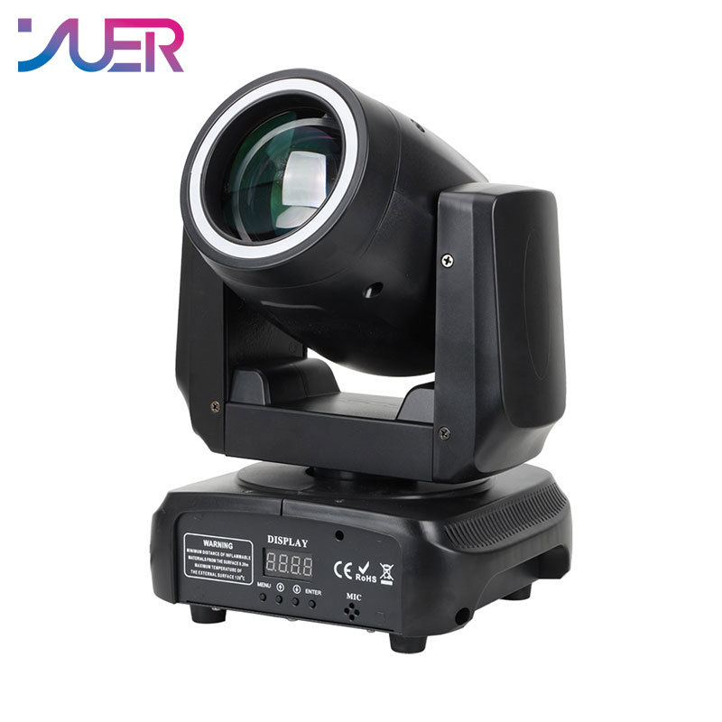 YUER™️Mini 150W Beam Moving Head Light With Aperture Spot Rainbow Effect 6+12 Prism Stage Lights DMX512 DJ Disco Party Stage Effect