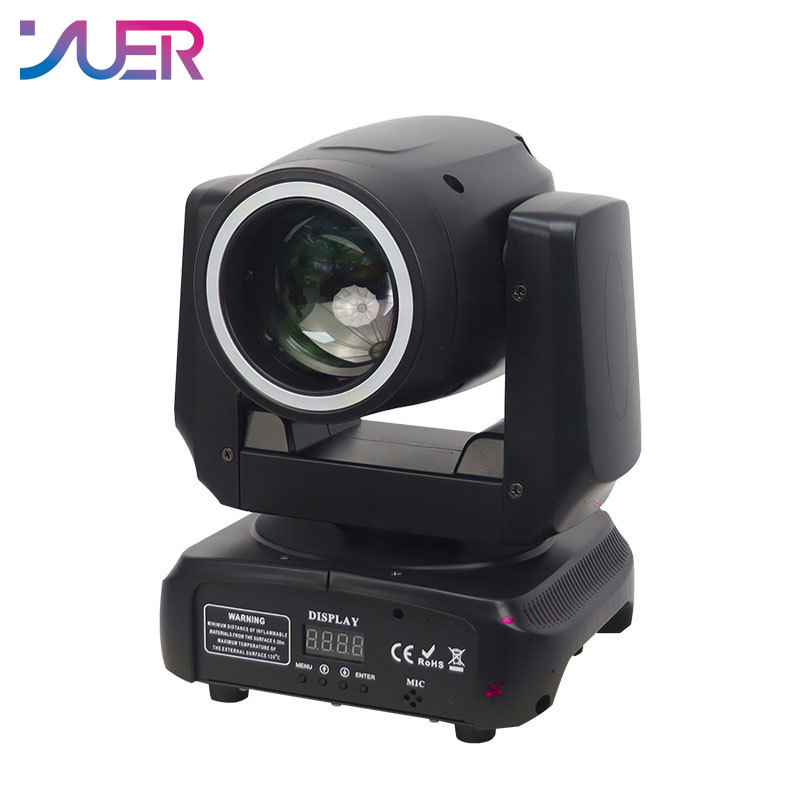 YUER™️Mini 150W Beam Moving Head Light With Aperture Spot Rainbow Effect 6+12 Prism Stage Lights DMX512 DJ Disco Party Stage Effect