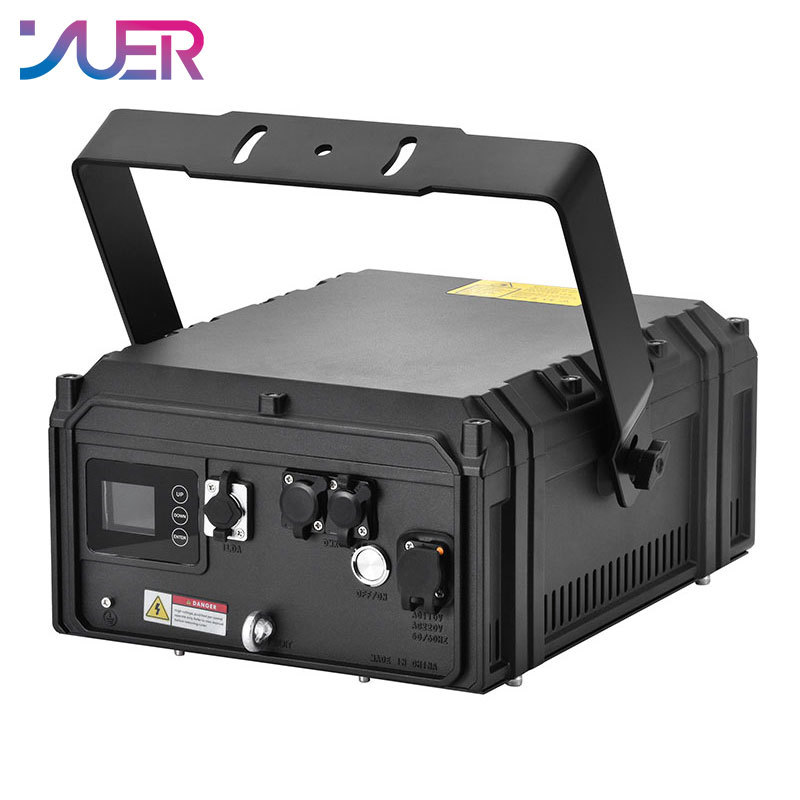YUER NEW Waterproof 12W 15W 20W RGB Laser Light ILDA DMX Animation Beam Scanner Stage 3D Laser Outdoor Projector Dj Disco Party Park