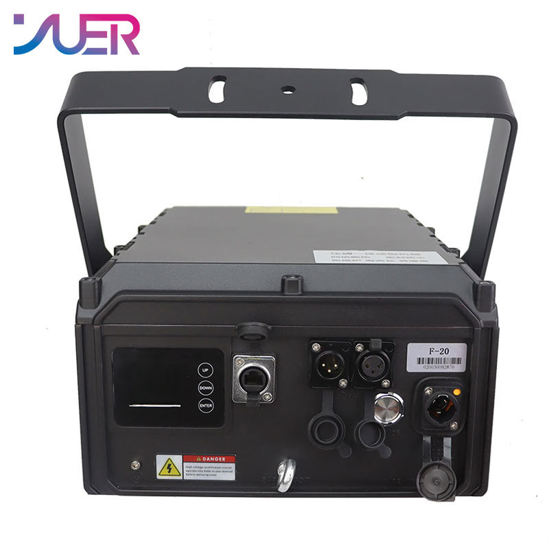 YUER NEW Waterproof 12W 15W 20W RGB Laser Light ILDA DMX Animation Beam Scanner Stage 3D Laser Outdoor Projector Dj Disco Party Park