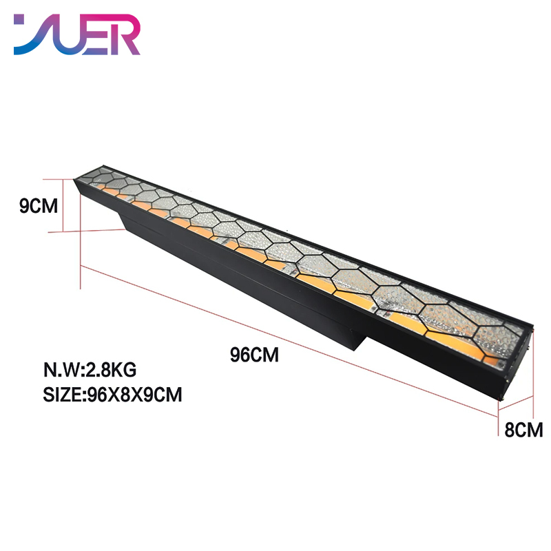 YUER™️6x60W COB Retro With 116x0.2W RGB Auxiliary Light Horse Racing Wall Wash Strobe Effect Stage Lighting DMX Music Control