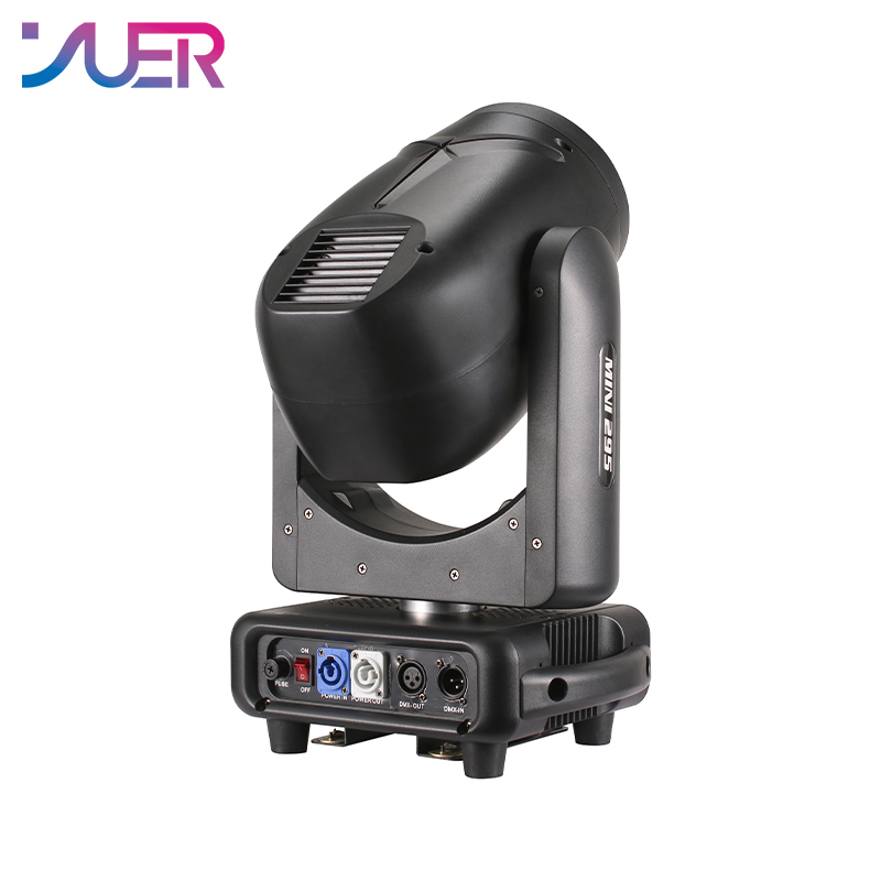 YUER NEW Mini 295W 14R Moving Head Light With LED Ring Beam Spot Focus Double Prism Stage Light DMX512 For DJ Disco Wedding Effect