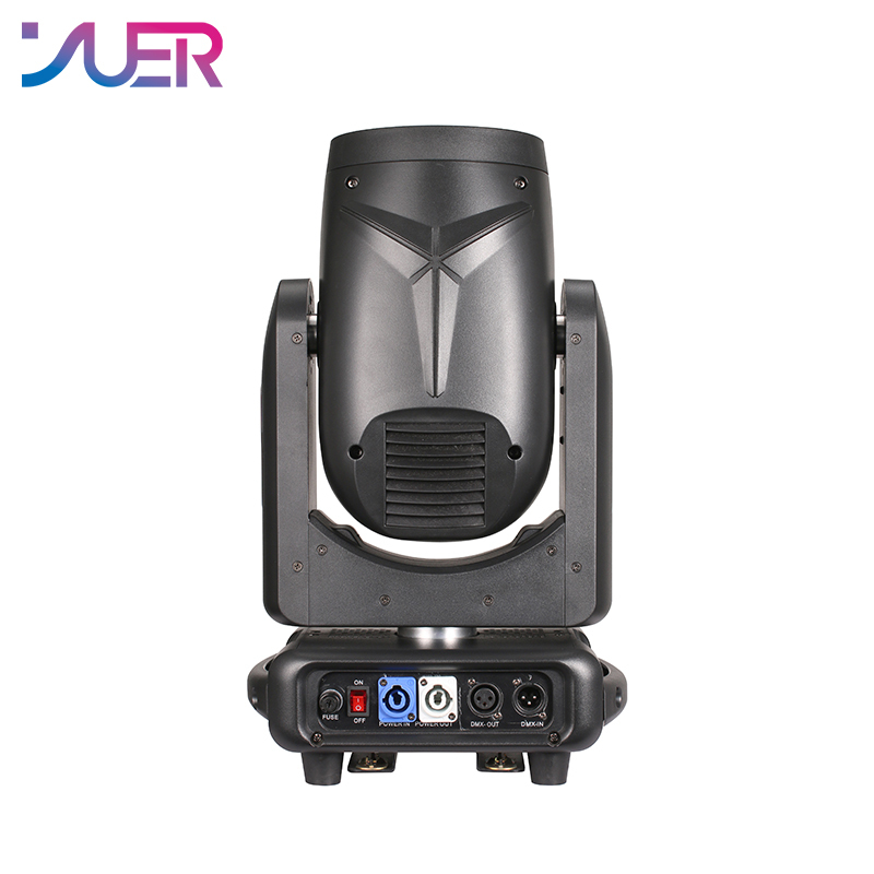 YUER NEW Mini 295W 14R Moving Head Light With LED Ring Beam Spot Focus Double Prism Stage Light DMX512 For DJ Disco Wedding Effect