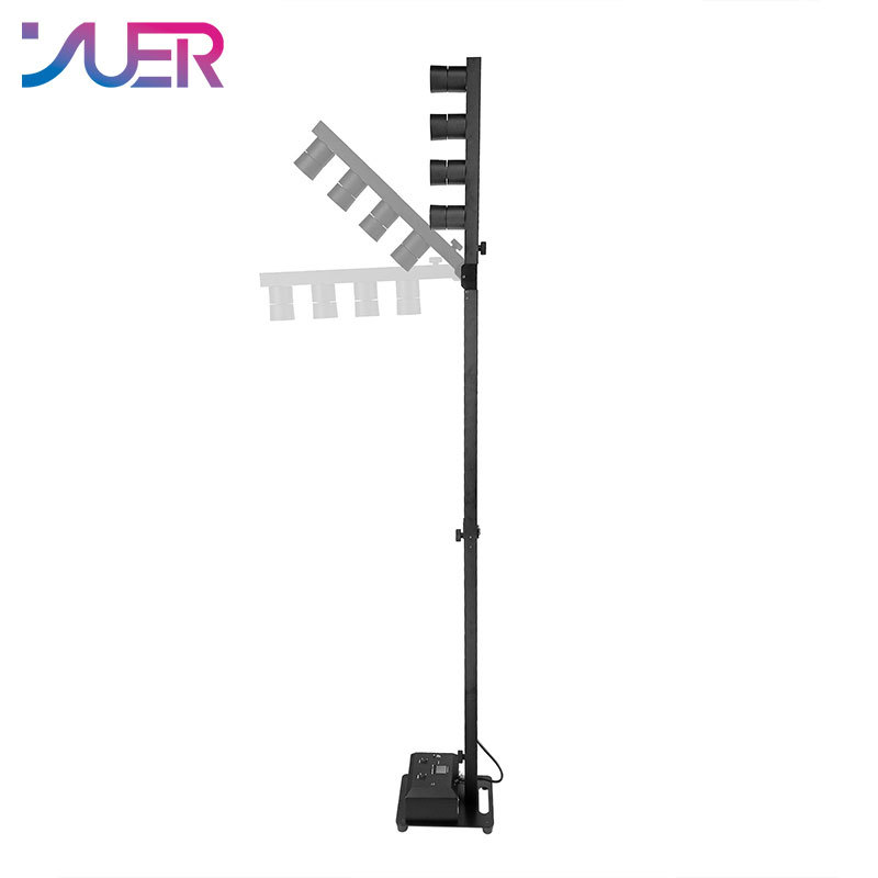 YUER 4X10W LED White Lighting Mast with Manual Focus DMX512 APP Remote Control Suitable for Stage Performance Conference Wedding Party