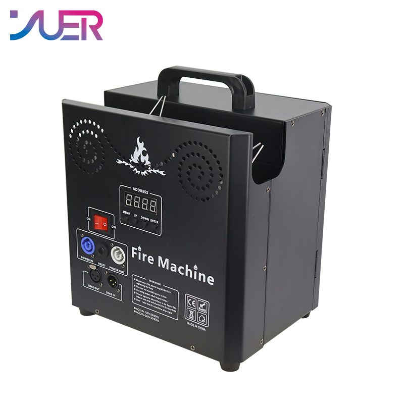 YUER Stage Fireworks 3 Heads Fire Height Flame Fire Machine DMX Control LCD Display Flame machine For wedding DJ Party Effect Lights