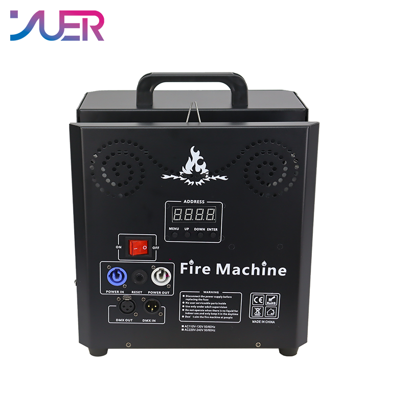 YUER Stage Fireworks 3 Heads Fire Height Flame Fire Machine DMX Control LCD Display Flame machine For wedding DJ Party Effect Lights