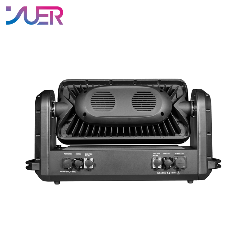 YUER Waterproof IP65 672X0.5W RGB+672X2W White 14+28 Segment LED Moving Head Strobe Light RDM DMX512 For Disco DJ Projector Party Decoration Night Light