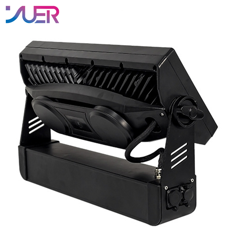YUER Waterproof IP65 44X10W RGBW 4in1 LED Light Beads Flood Light With Rainbow Effect DMX512For Stage Studio Theater Building Landscape City Night View