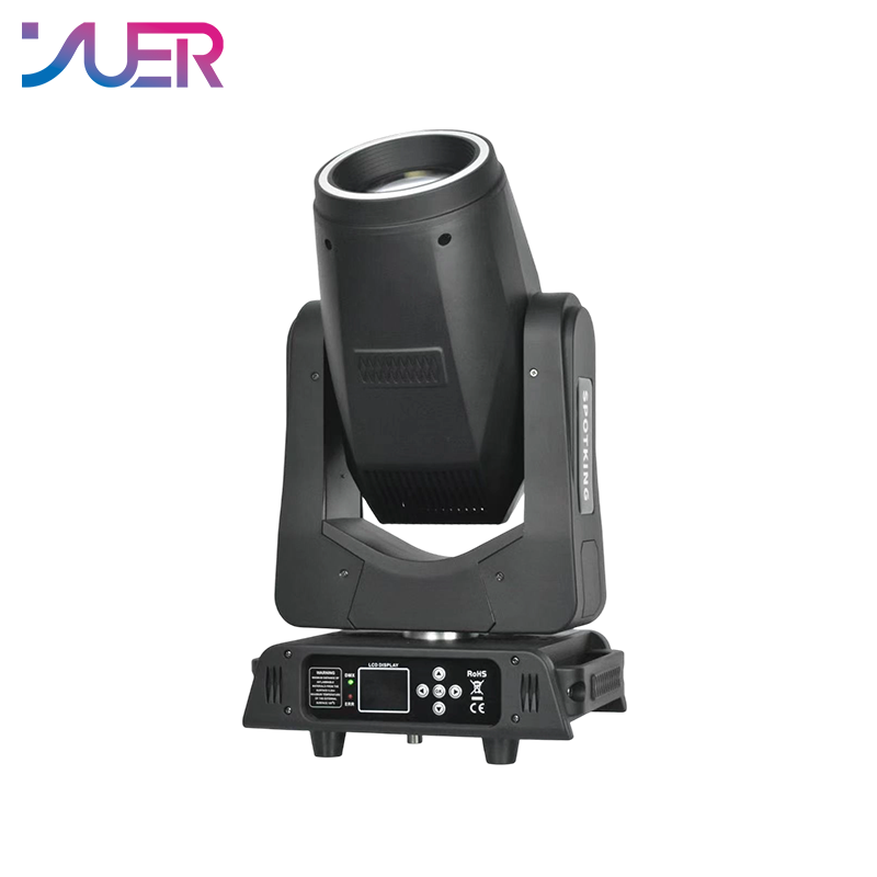 YUER 300W White Light RGB 3in1 Beam Moving Head Light With 22X0.2W Auxiliary Light + Prism + Atomization DMX Suitable for DJ Bar Music Party Wedding