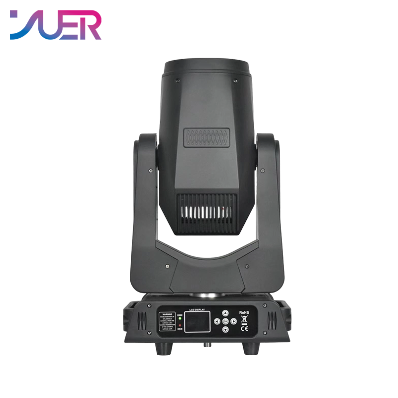 YUER 300W White Light RGB 3in1 Beam Moving Head Light With 22X0.2W Auxiliary Light + Prism + Atomization DMX Suitable for DJ Bar Music Party Wedding