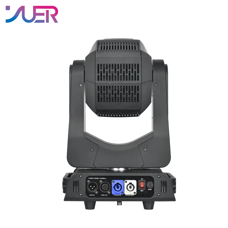 YUER 300W White Light RGB 3in1 Beam Moving Head Light With 22X0.2W Auxiliary Light + Prism + Atomization DMX Suitable for DJ Bar Music Party Wedding