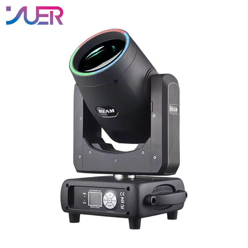 YUER 350W Bulb Beam Spot Moving Head Light With Aperture Focus+ 3 Prism+ Atomization+Rainbow Effect DMX512 For Dj Dmx Stage Light Effect Light Disco Dj Bar