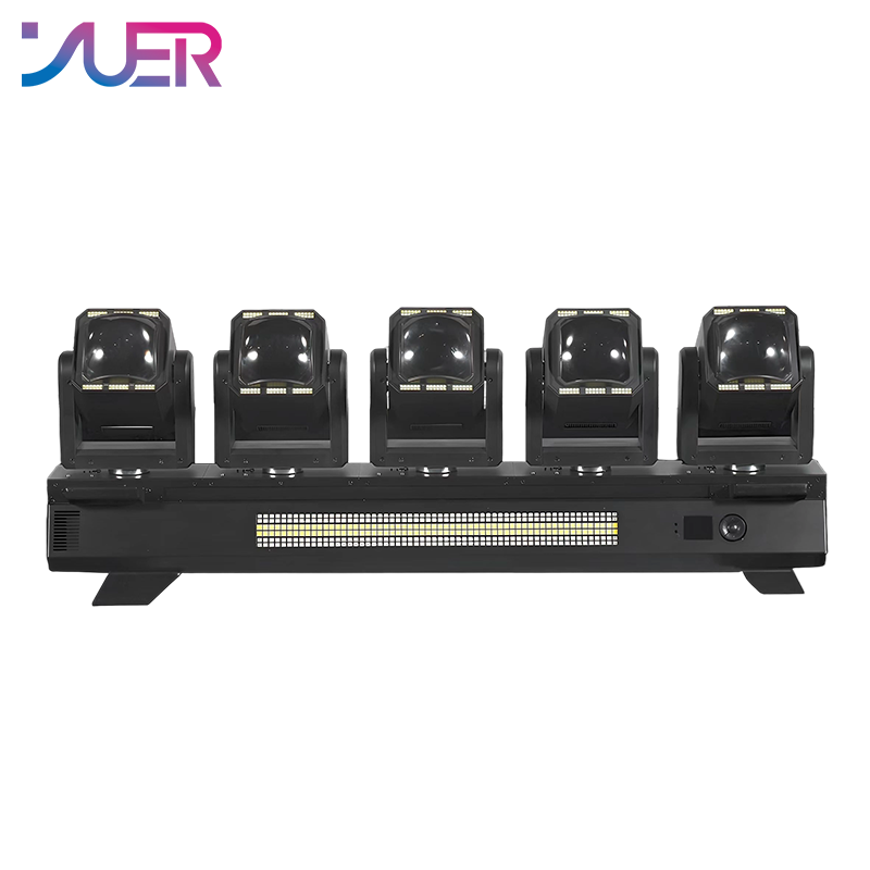 YUER LED 5X80W RGBW 4IN1 Double-sided Electrodeless Moving Head Beam Light With 180X3W Warm White+180X3W White Strobe Effect RDM DMX512 For Dj Disco Party Wedding