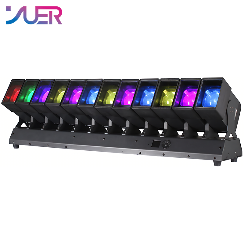 YUER NEW LED 12X60W RGBW 4in1 Moving Head Light BEAM+WASH+Single Swing DMX512 For DJ Disco Party Stage Effect Lighting Night Club Bar Light