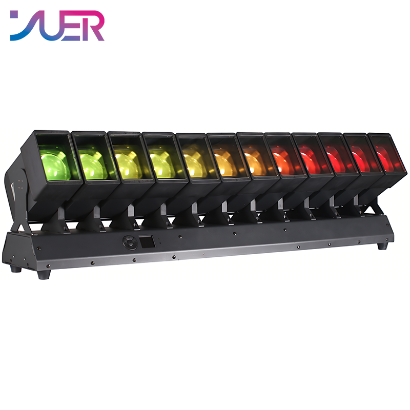 YUER NEW LED 12X60W RGBW 4in1 Moving Head Light BEAM+WASH+Single Swing DMX512 For DJ Disco Party Stage Effect Lighting Night Club Bar Light